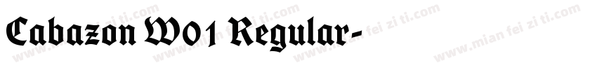 Cabazon W01 Regular字体转换
